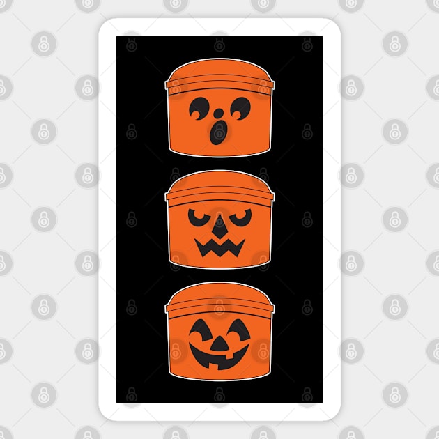 1986 Trick or Treat buckets Magnet by old_school_designs